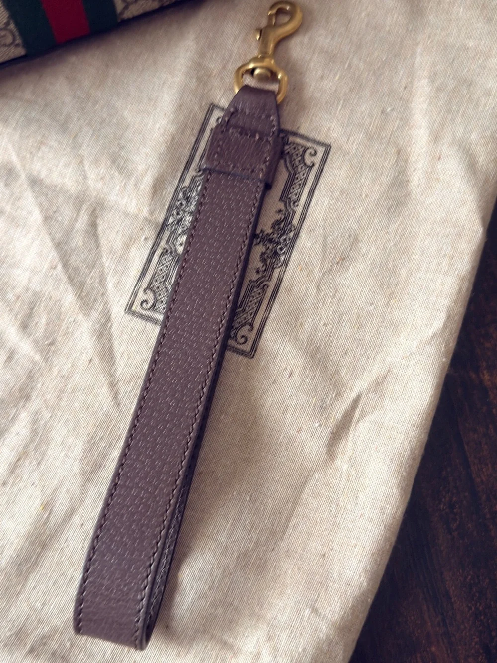 Gucci Brown GG Supreme Belt Bag with Green and Red Web Stripe